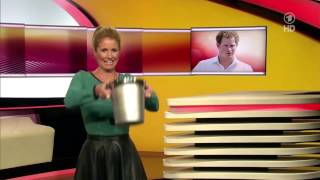 Mareile Hoeppner Ice Bucket Challenge ARD Brisant 20 08 2014 slow motion