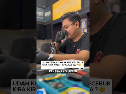 Ini yang ke 3x nya service,kebanting,kecebur nanti apa lagi ya?😭 #shorts #iphone #service