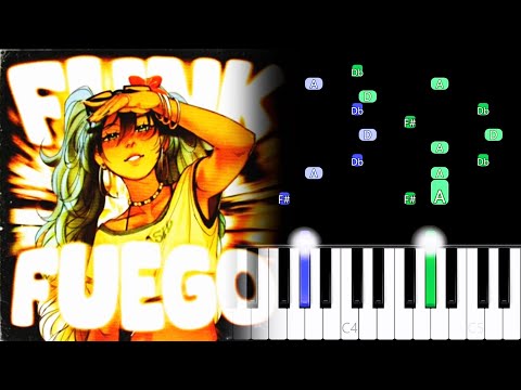 FUNK FUEGO (ULTRA SLOWED) ▶ Piano Tutorial