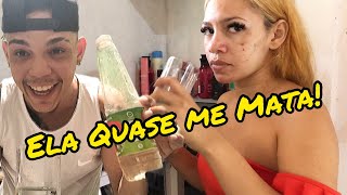 COLOQUEI VINAGRE NA ÁGUA DELA! #diadefaxina