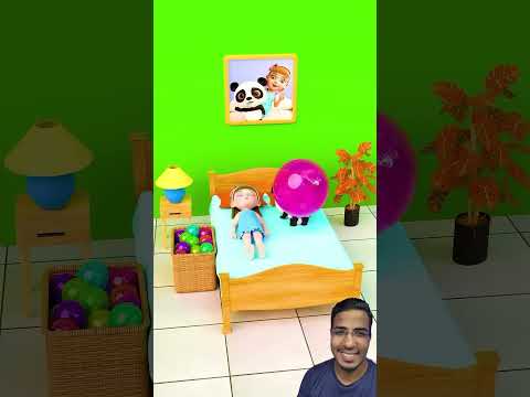 Enchendo o balão! 🎈 😂🤪 #funny #cute #comedy #animation #panda