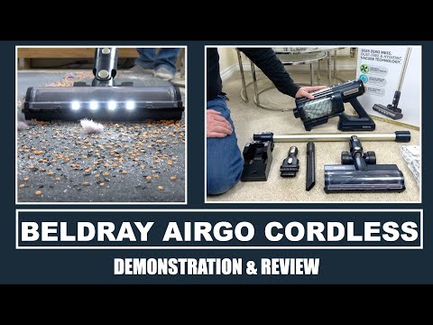 Beldray Airgo Cordless Bagged Vacuum Cleaner Review & Demonstration