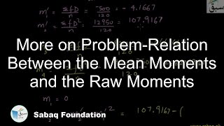 More on Prob-Relation Between Mean Moments and Raw Moments