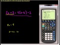 Solving Linear Equations with TI-83/84 Calculators