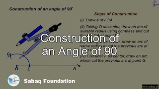 To Construct a Right Angle with the Help of Protractor
