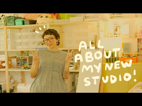 setting up my new at-home art studio (and tour!)
