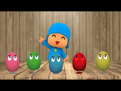 Explores Colorful Surprise Eggs | Yes Yes Playground Song | Pocoyo Nursery Rhymes & Kids Songs