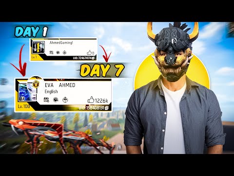 Transforming ₹1 Noob ID into ₹10,00,000 Free Fire ID in 7 Days 😱 - Garena Free Fire
