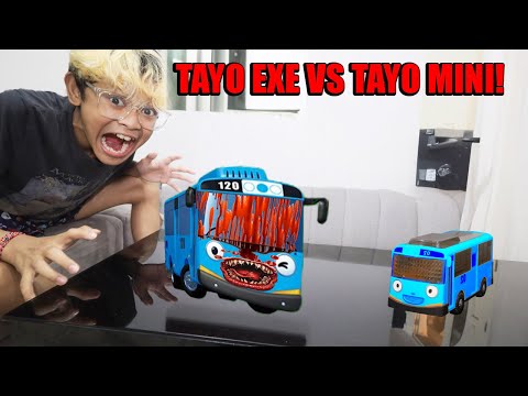 PERTARUNGAN SENGIT BUS TAYO EXE VS BUS TAYO MINI!!! BOCIL HAMPIR TERLUKA TERKENA SERANGANNYA!