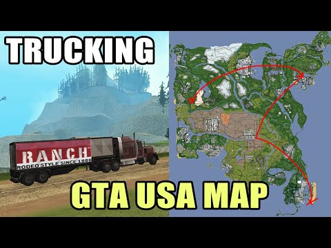 Trucking Across GTA UNITED STATES in Stars and Stripes Mod!