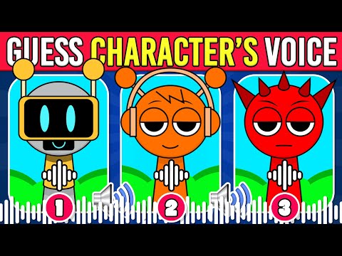 Guess The Incredibox Sprunki Characters by their VOICE!? 🔊  | Simon, Pinki, Garnold, Fun Bot