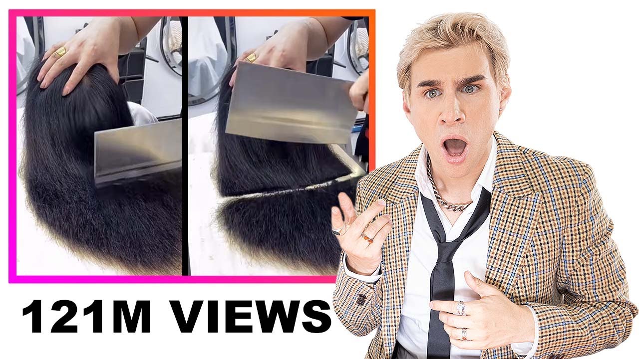 Hairdresser reacts to most viewed hair tiktoks of all time