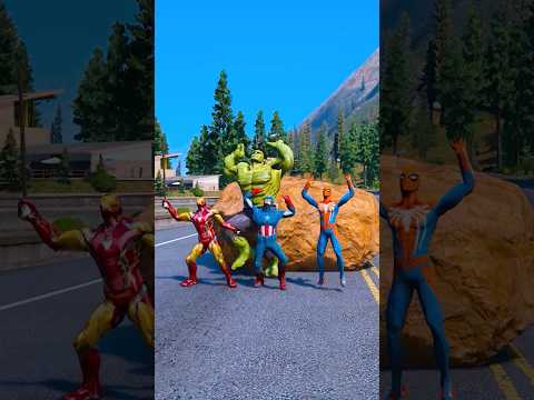 GTA V AVENGERS SAVING SPIDER MAN #shorts | GERINGG