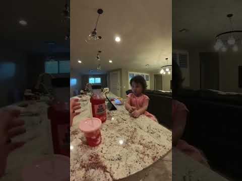 #familyvlog Chloe Caught Dad Drinking Her Strawberry Juice—and She Was Not Having It.