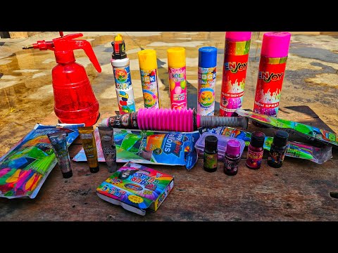 Best Holi Pichkari And Colour Testing 2025 / Holi Stash Testing 2025 / Snow Spray Testing / #holi