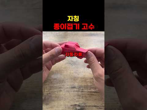 자칭 종이접기 고수