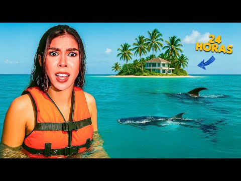 NADE CON TIBURONES! 24 HORAS EN UNA ISLA 