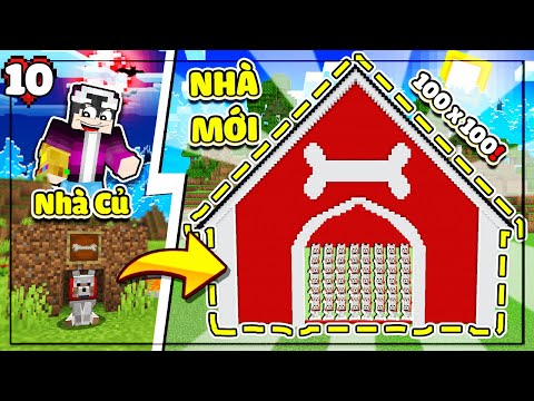 MÌNH ĐÃ XÂY NGÔI NHÀ SIÊU KHỔNG LỒ CHO GIA ĐÌNH CHÓ SÓI TRONG MINECRAFT SINH TỒN 1.21