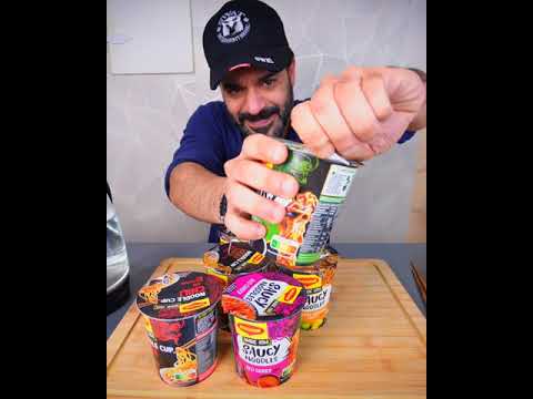 موكبانغ وتجربة نودلز التنين من ماجي بسبع نكهات مختلفة Maggi Noodles 7 Different Flavors Eating Show