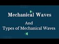 Types and Characteristics of Waves
