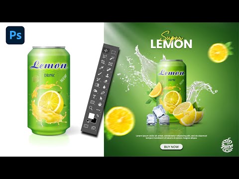 Product Manipulation: Lemon Drinks | Photoshop tutorial