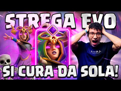 STREGA EVO: LA EVO PIÙ FORTE DI SEMPRE! SI CURA DA SOLA - CLASH ROYALE ITA