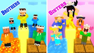 MONSTER SCHOOL : ELEMENTAL DERPS BROTHER VS ELEMENTAL NOOB SISTER - Minecraft Animation