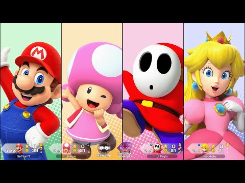 Super Mario Party Jamboree - Mario vs Peach vs Shy Guy vs Toadette - King Bowser's Keep