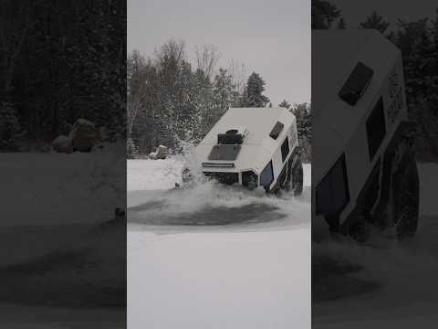 Dunking our new Sherp in 15ft deep of Frozen Water #sherp #sherpusa #offroad