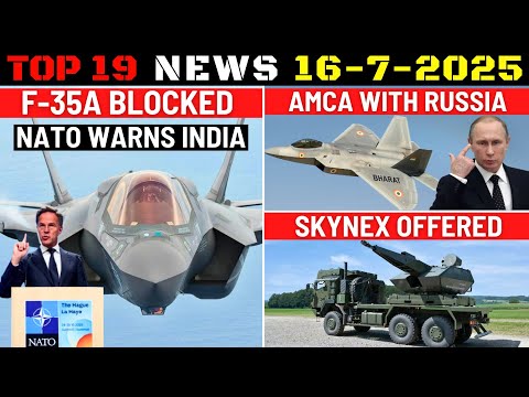 Indian Defence Updates : F-35A Blocked,New AMCA with Russia,Germany Offers Skynex,PAK Seals Airspace