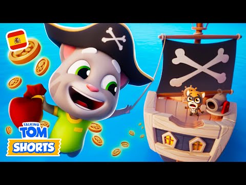 Búsqueda del tesoro del pirata 🏴‍☠️ Cortos de Talking Tom: Carreras épicas