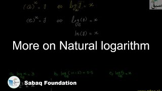 More on Natural logarithm