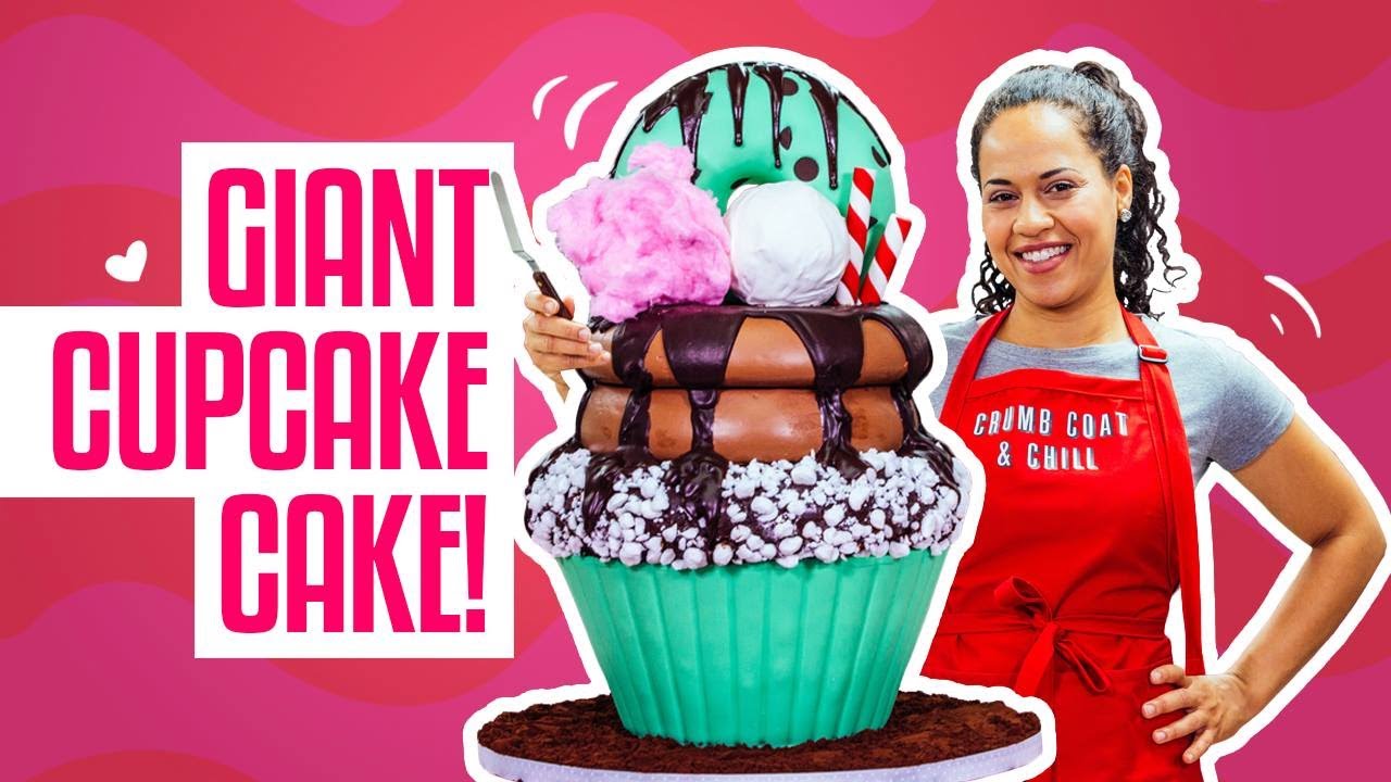 How To Make A GIANT CUPCAKE CAKE THE SCRAN LINE &