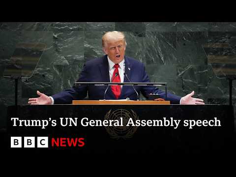 YouTube video thumbnail: Trump Takes aim at Migration and Climate Policies in Scathing UN Speech