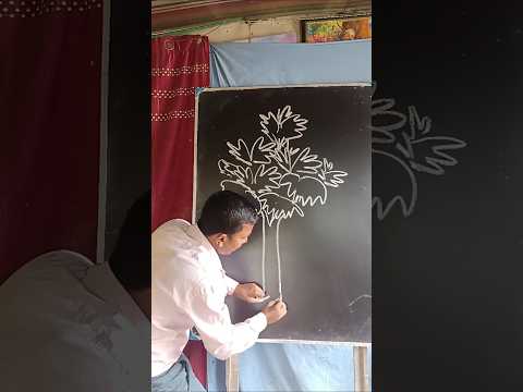 How to draw a tree with both hands #tree#art#drawing#shorts#youtubeshorts#kids