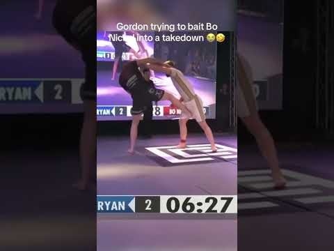 Bjj fighter Gordon Ryan trying to lure UFC fighter Bo Nickal but gets suplexed himself