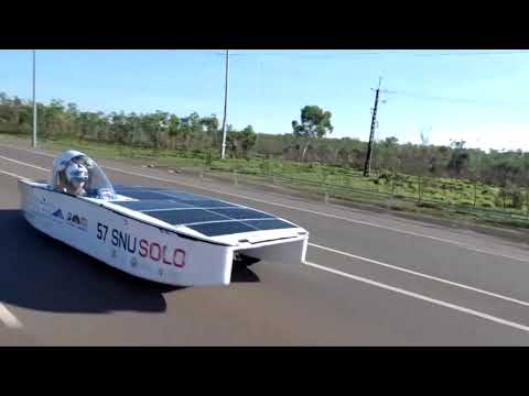 YouTube video thumbnail: Solar Powered Cars Begin Race Through Australian Outback