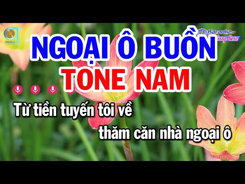 Karaoke Ngoại Ô Buồn Tone Nam ( Bm ) Nhạc Sống Hay || Karaoke Đồng Sen