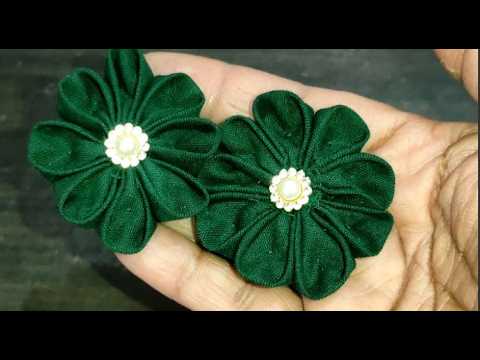 This is how I use scrap fabric,New design fabric flower making, How to make cloth Flower Easy Trick