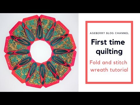 Fold and stitch wreath tutorial