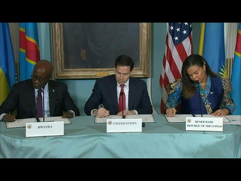 Ruanda y RDC firman en Washington un acuerdo para poner fin a sangriento conflicto | AFP