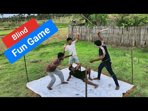 Playing Blind Bat Fun Game at Garden || #fungame #comedy #viralvideo #viral #funny