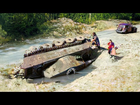 King Tiger Tank Still Buried Under A Road 80 Years After WW2