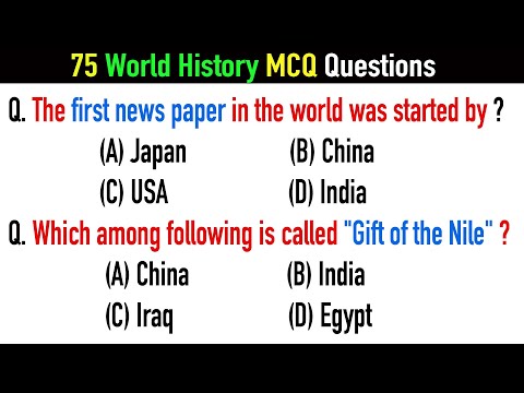 75 World History Questions and Answers | Ancient History, Medieval History, Modern History MCQ