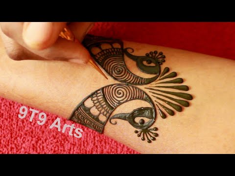Step by Step Bridal Henna Mehndi design | Easy Mehndi Designs | New Peacock Mehandi Design for Hands