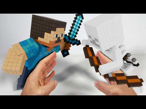 Steve and Alex VS Skeletons, Minecraft Animation | Magnetic Games