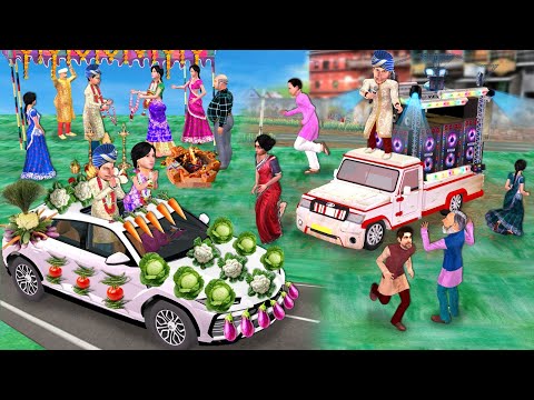 Sabji Wala Ki Shaadi Ka Baraat Vegetable Decoration Car Hindi Kahaniya Hindi Stories Funny Comedy