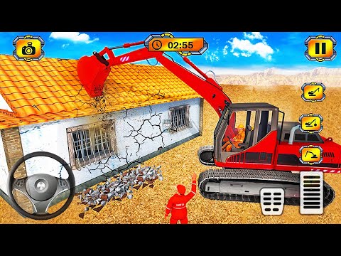 City House Construction JCB Excavator - Heavy Crane Driving Simulator 3D - Android Gameplay