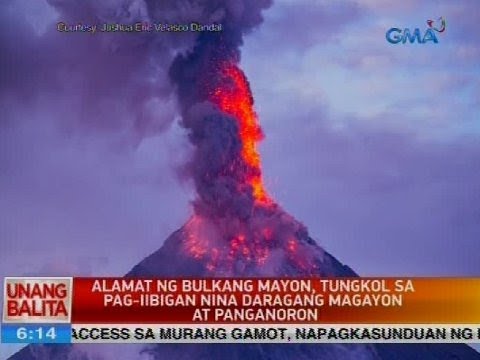 Alamat ng Bulkang Mayon, tungkol sa pag-iibigan nina Daragang Magayon