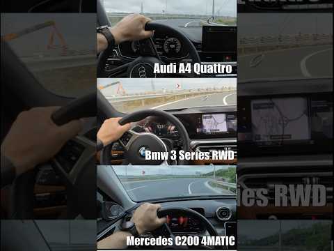 Audi A4 Quattro, Bmw 320i, Mercedes C200 4Matic Aynı Virajda